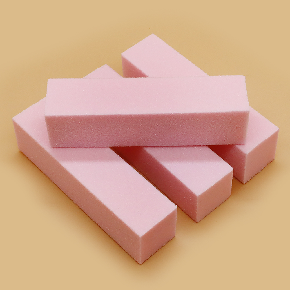 Nail File Titanium - ฟองน้ำขัดเล็บ 3/5/10 ชิ้น บล็อกขัดเล็บสีชมพู อุปกรณ์ทำเล็บมือและเล็บเท้า สำหรับขัดและตกแต่งเล็บแบบมืออาชีพ