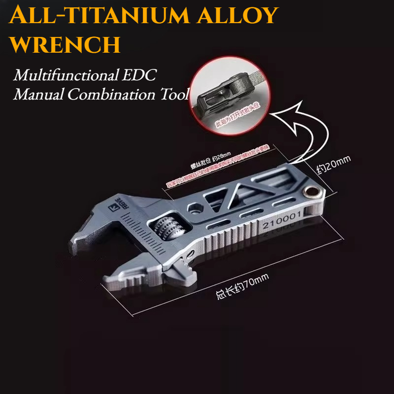 Edc Carry All - ประแจและคีมโลหะผสมไทเทเนียม TC4 อเนกประสงค์ขนาดเล็ก นวัตกรรมใหม่ พร้อมหัวถอดประกอบ EDC