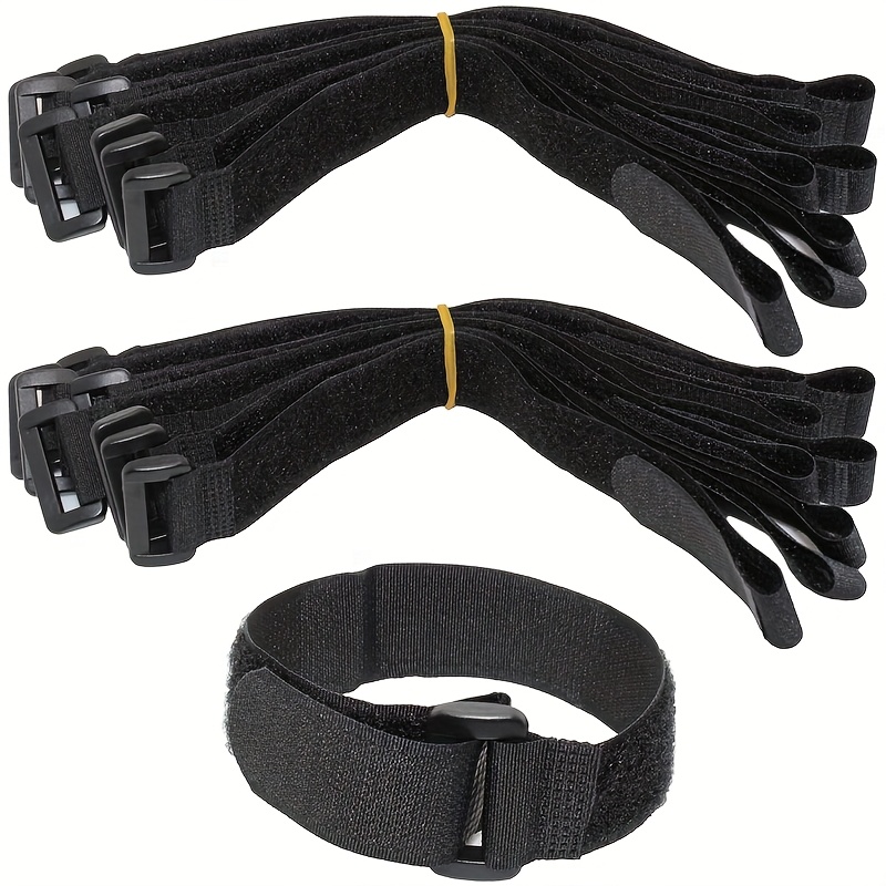 Gear Tie Reusable - 25/50 ชิ้นสายรัดตะขอและห่วงแบบปรับได้ - สายรัดยึดโพลีอะไมด์แบบใช้ซ้ําได้สําหรับการจัดการสายไฟ