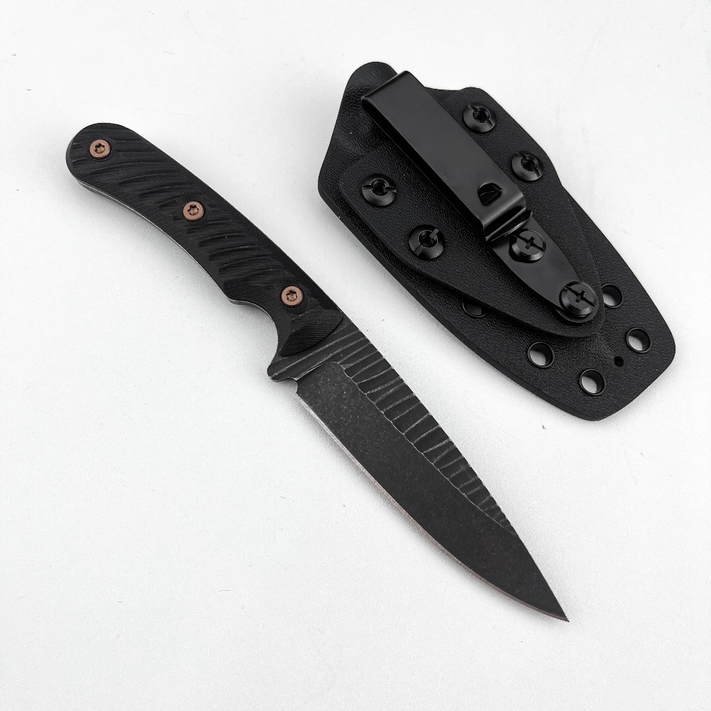 Edc Fixed Blade Deep Carry - มีดบุชคราฟท์แบบฟูลแทง ใบมีด D2 ด้ามจับ G10 กันลื่น