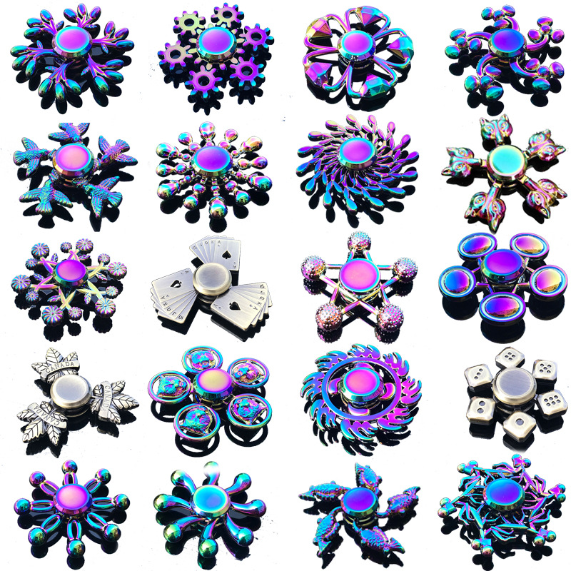 Fidget Spinner Bearing - Rainbow Fidget Metal Spinner สีสัน Finger