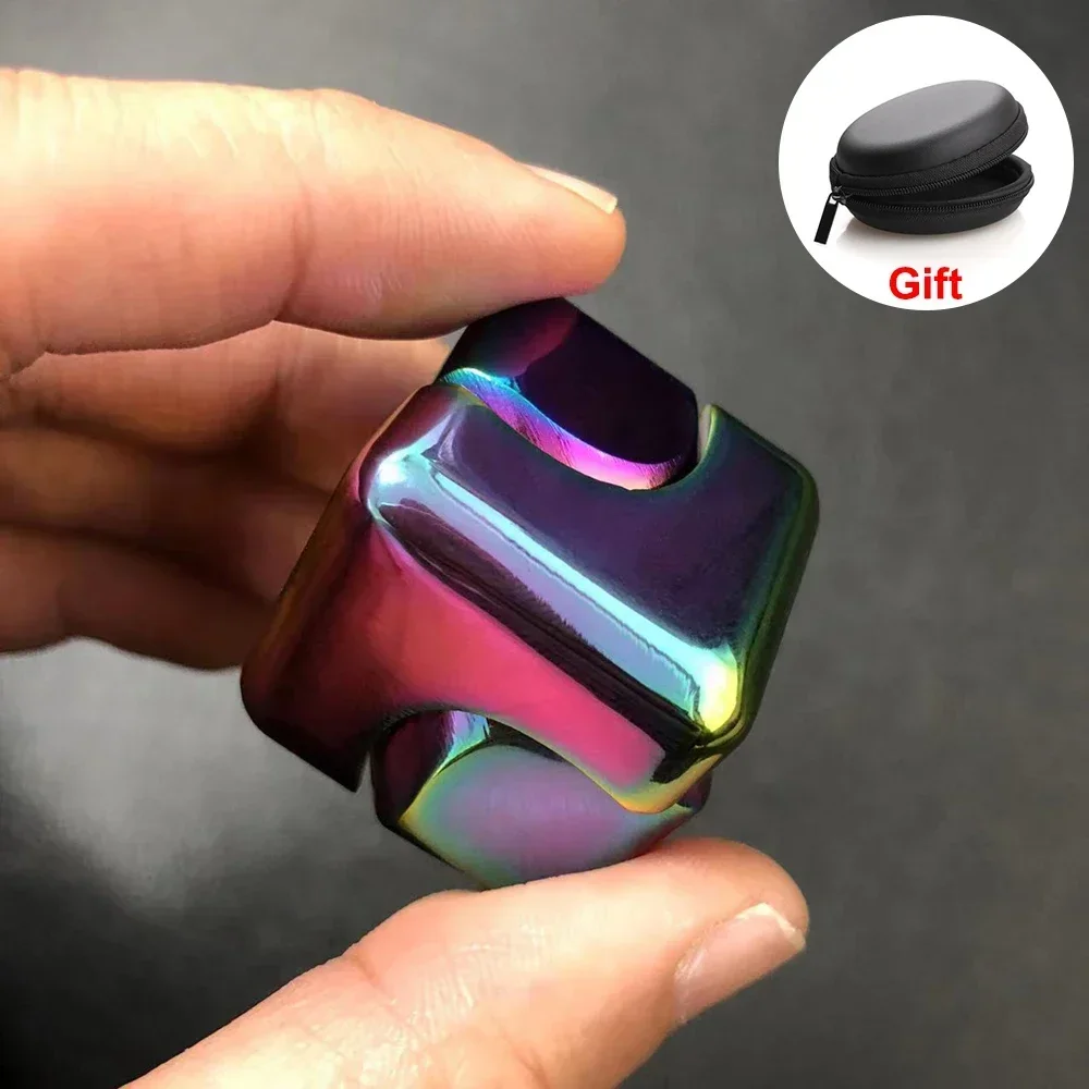 Fidget Spinner Bearing - โลหะ Cube หมุนปลายนิ้ว Gyroscope Fidget Anti