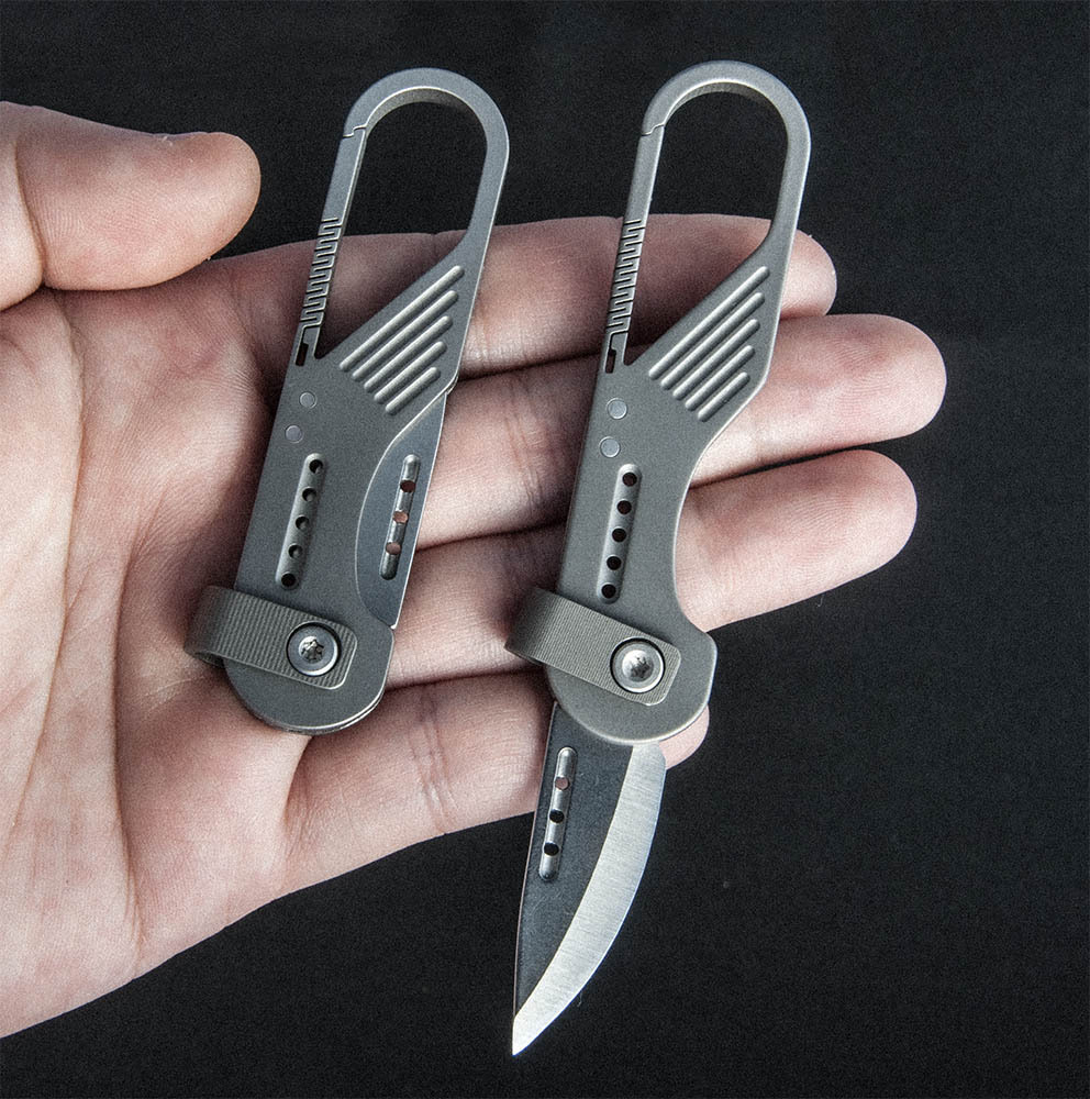 Edc Carry Essentials - พวงกุญแจโลหะผสมไทเทเนียม มีดพับขนาดเล็ก พกพาสะดวก สำหรับกิจกรรมกลางแจ้ง ตั้งแคมป์ ใช้เปิดกล่อง
