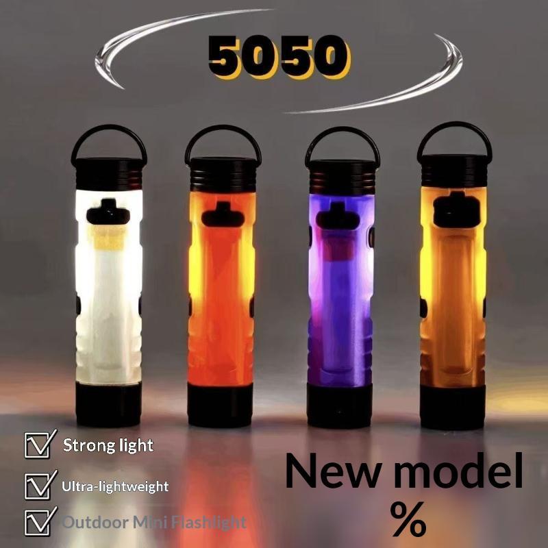 Edc Carry All - ไฟฉาย LED แบบชาร์จไฟได้ 5050 พร้อมคลิปหนีบหมวก ไฟฉายพวงกุญแจขนาดเล็ก