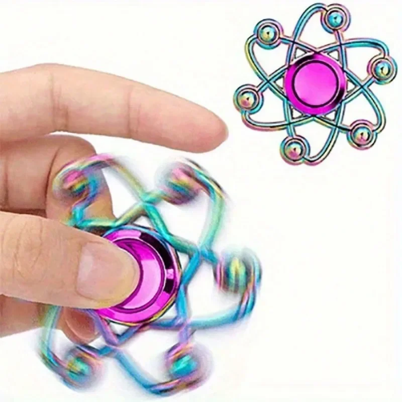 Fidget Spinner Bearing - พรีเมี่ยม Rainbow Fidget Spinner สปินเนอร์โลหะความเร็วสูงพร้อมดีไซน์นิ้วสีสันสดใสและไอเดียของขวัญวันเกิดหรือคริสต์มาสที่สมบูรณ์แบบ