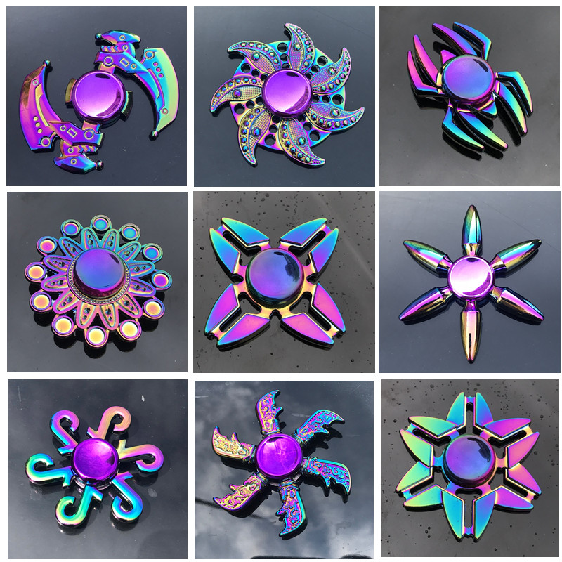 Fidget Spinner Bearing - ใหม่โลหะผสมสังกะสีที่มีสีสัน Fidget Spinner คุณภาพสูง Anti-ความวิตกกังวล Hand