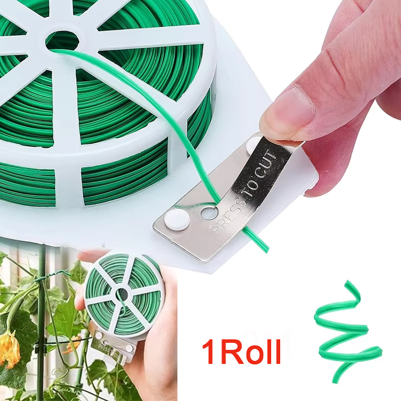 Gear Tie Reusable - Garden Twist Ties มัลติฟังก์ชั่สายรัดพืชปีนเขา Reusable Self-ตัดเหล็กลวดสายผูกสําหรับดอกไม้พืช