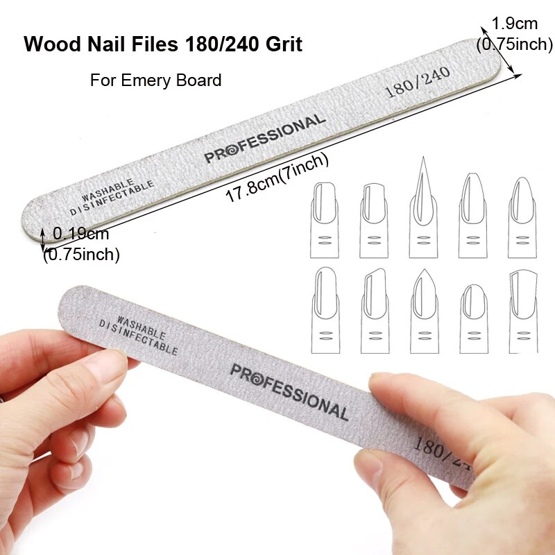 ตะไบเล็บไม้100ชิ้นตะไบขัดเล็บแ - Nail File Titanium บทวิจารณ์และราคา