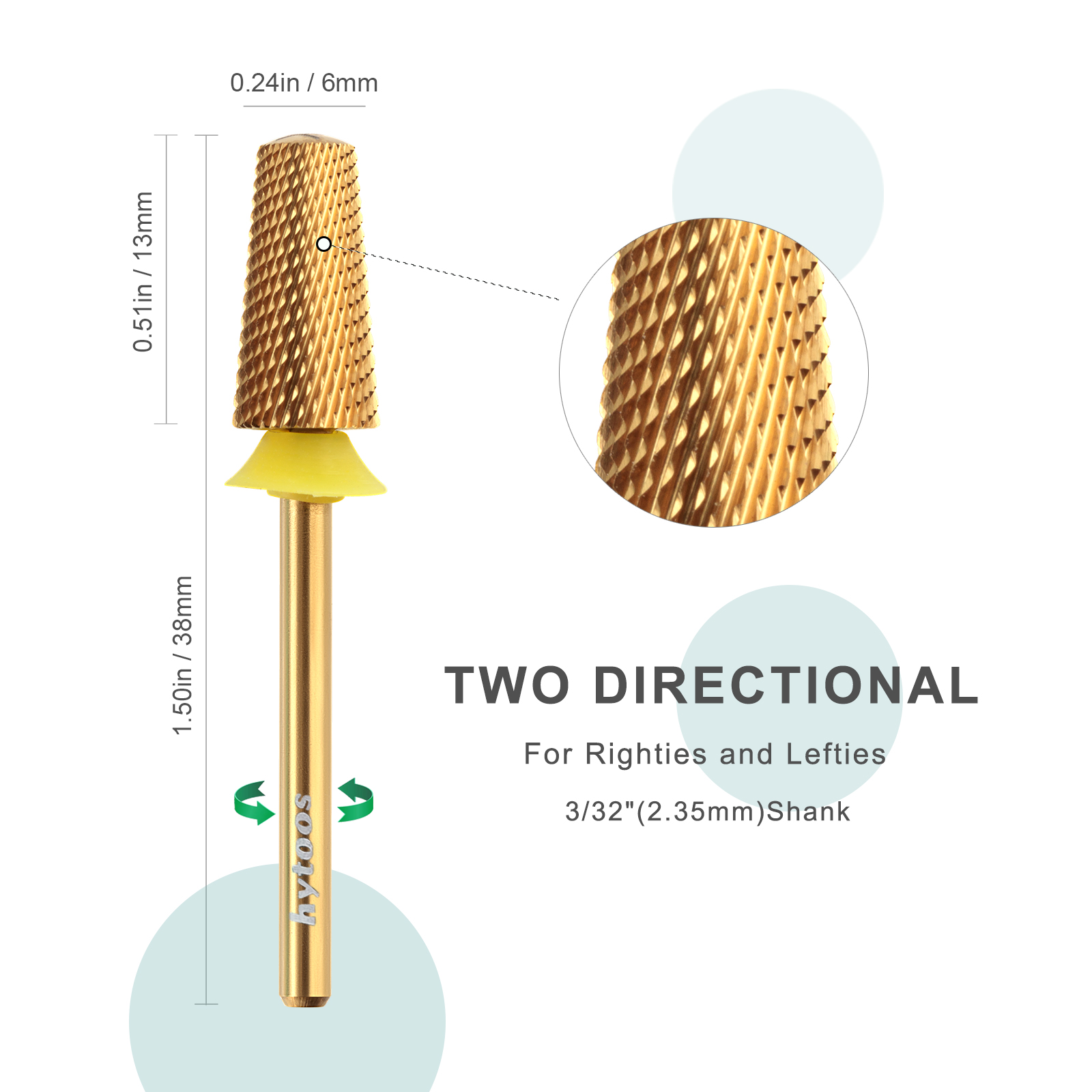 Hytoos XF บิตต่อเล็บไทเทเนียมป - Nail File Titanium บทวิจารณ์และราคา