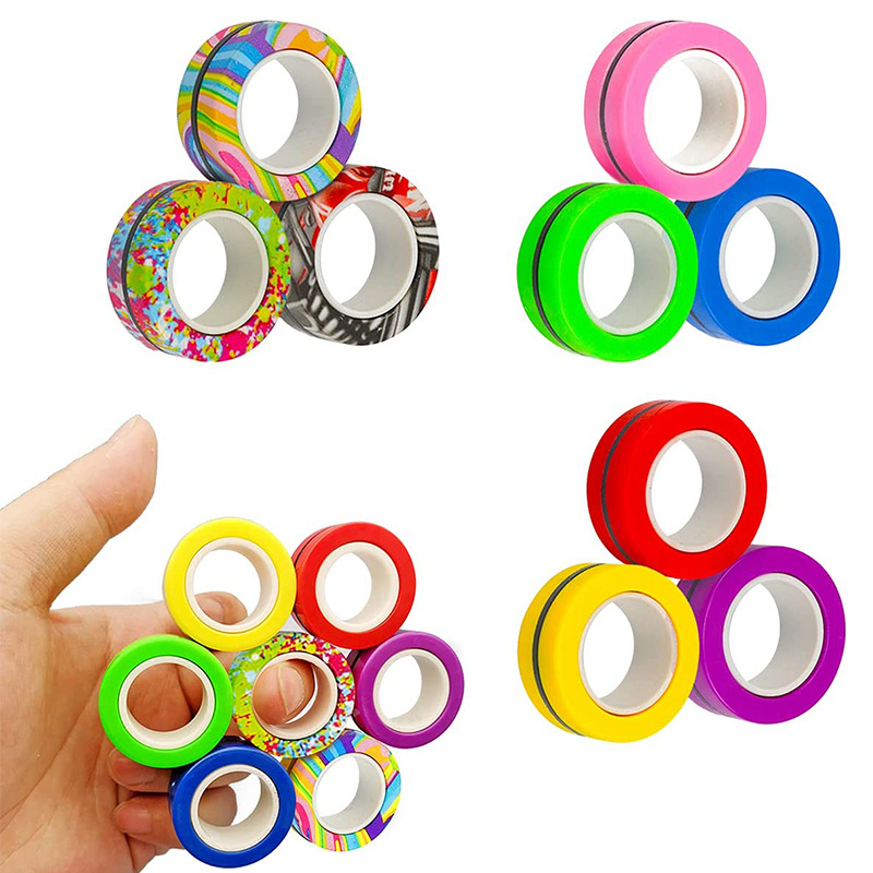 3PCS ปลายนิ้วแหวนแม่เหล็กที่มี - Fidget Spinner Bearing บทวิจารณ์และราคา