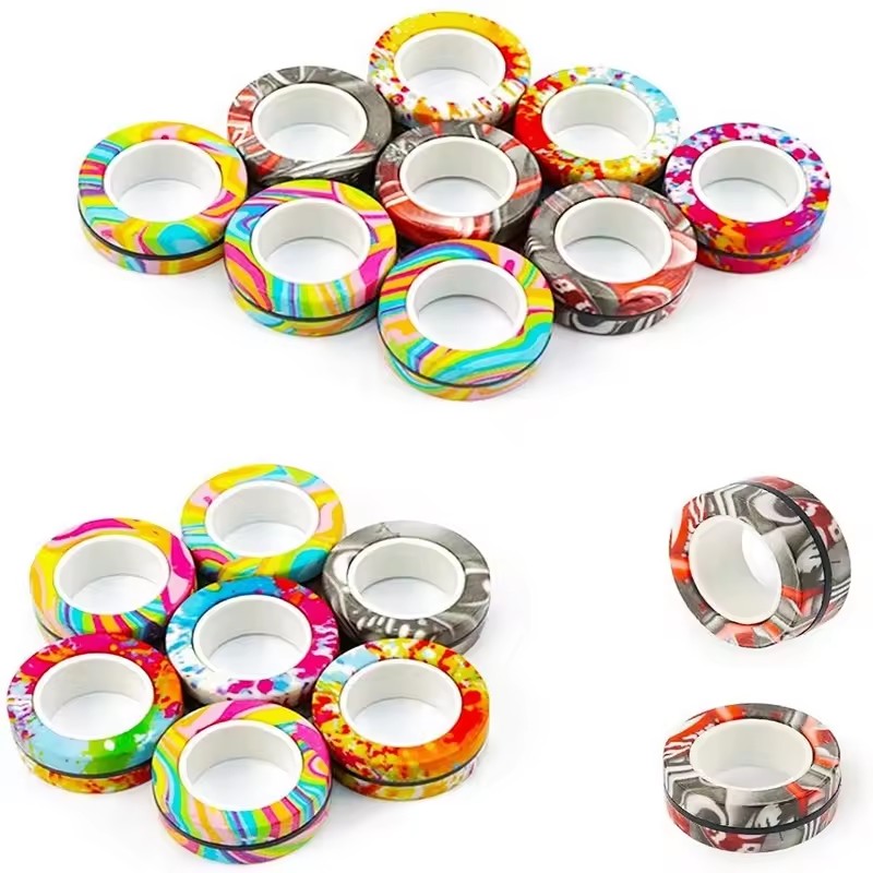 3PCS ปลายนิ้วแหวนแม่เหล็กที่มี - Fidget Spinner Bearing บทวิจารณ์และราคา