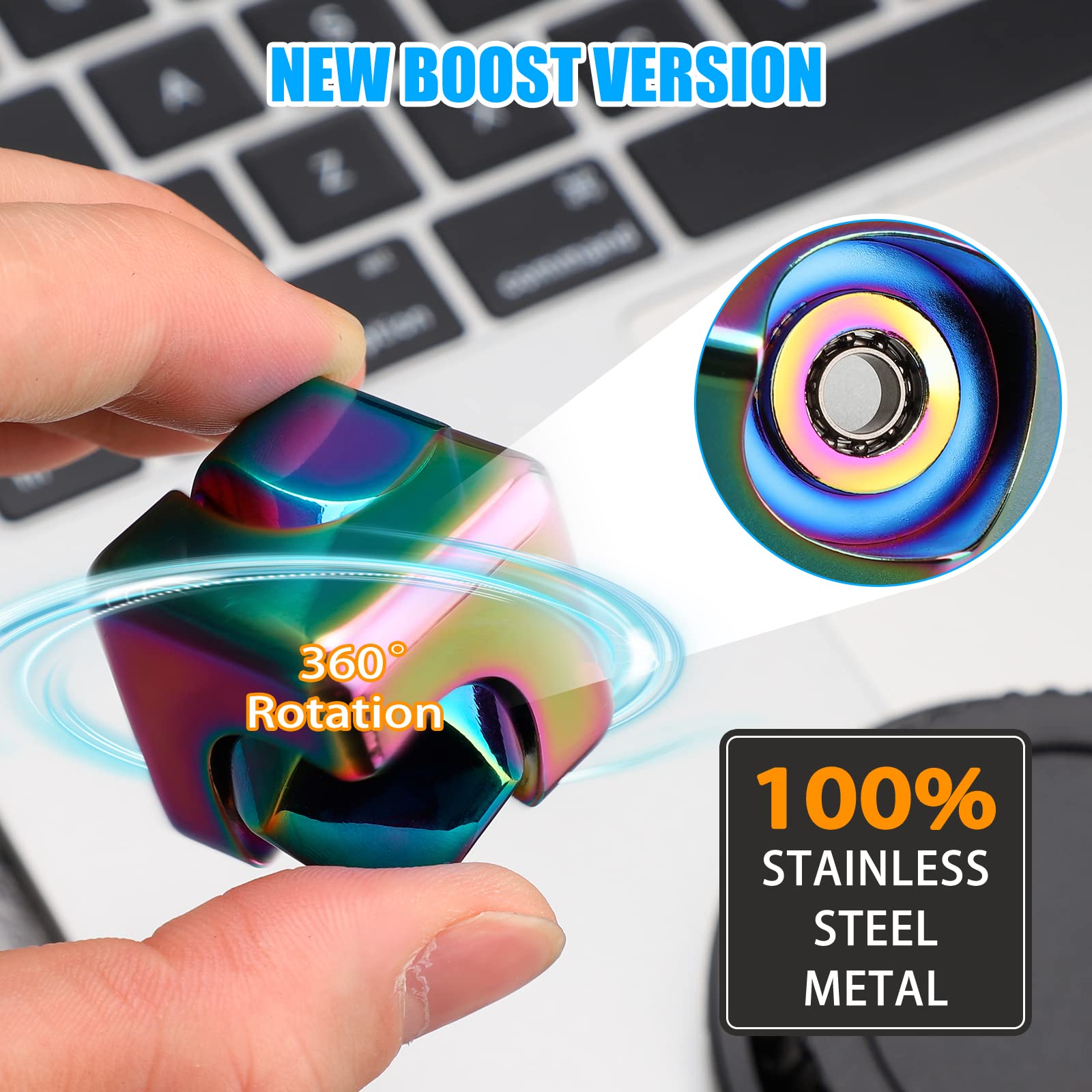 โลหะ Cube หมุนปลายนิ้ว Gyrosco - Fidget Spinner Bearing บทวิจารณ์และราคา