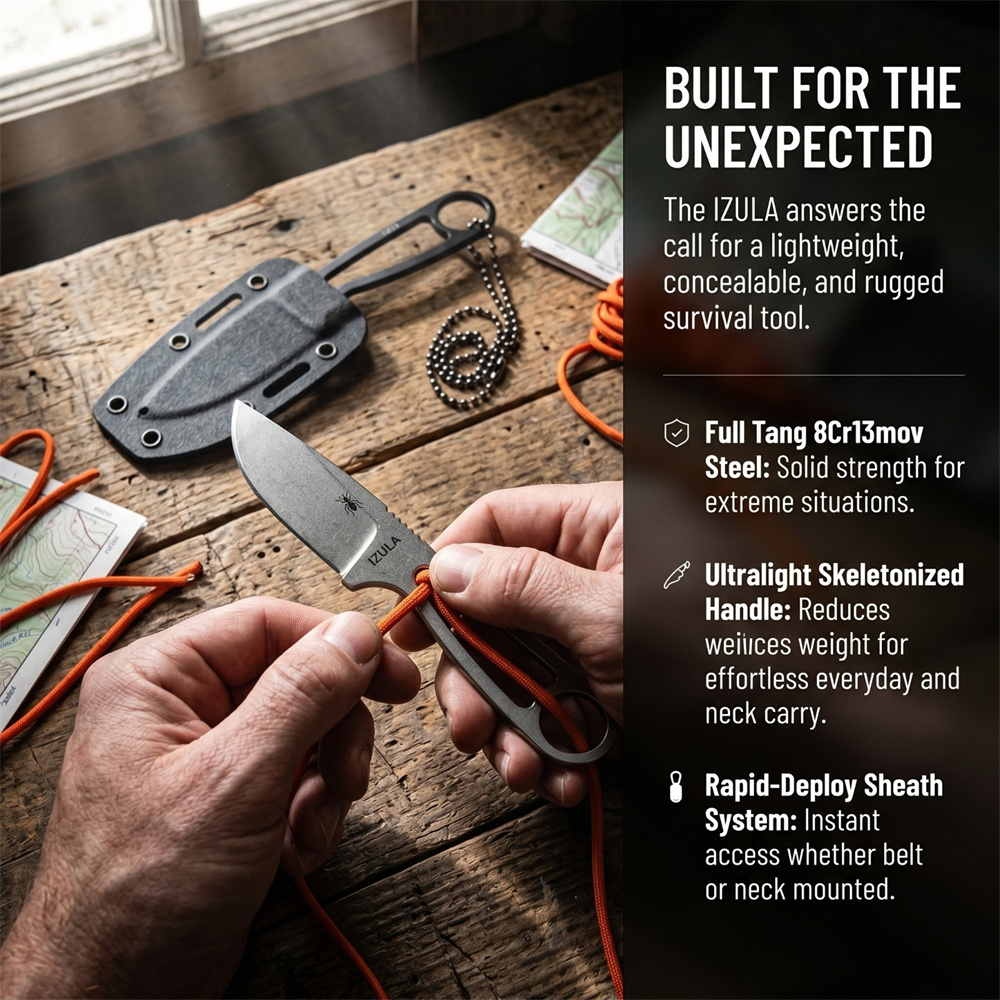 มีดพกพาแบบเต็มด้าม ใบมีดแข็งแร - Edc Fixed Blade Deep Carry บทวิจารณ์และราคา
