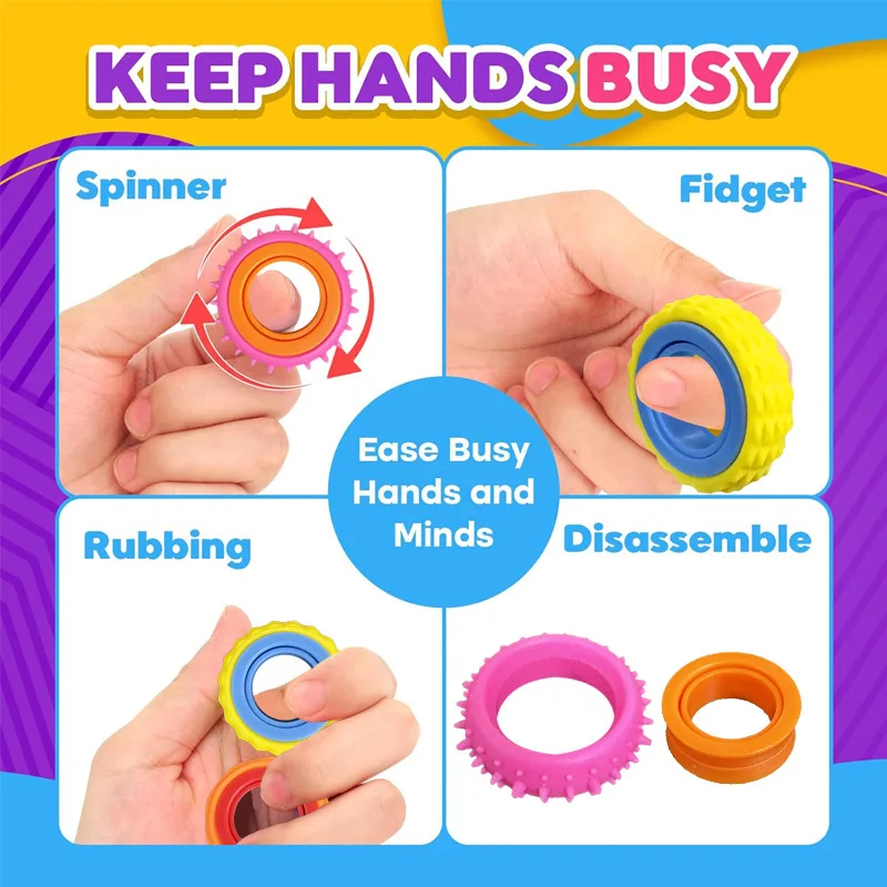 ของเล่นเสริมพัฒนาการ 6 ชิ้น แห - Fidget Spinner Bearing บทวิจารณ์และราคา