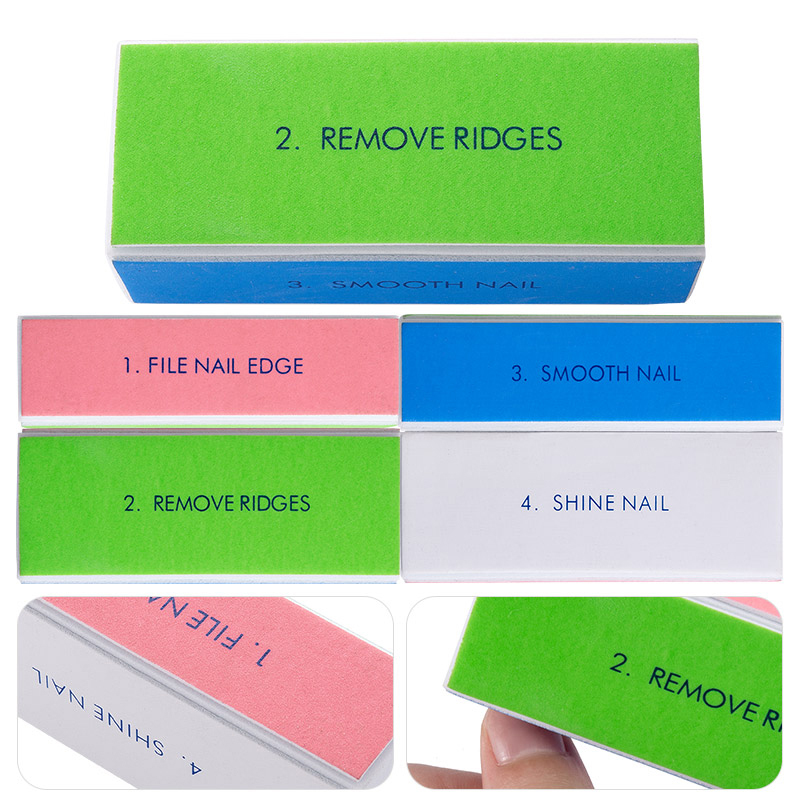 5/10pcs บัฟเฟอร์เล็บ 4 ขั้นตอน - Nail File Titanium บทวิจารณ์และราคา