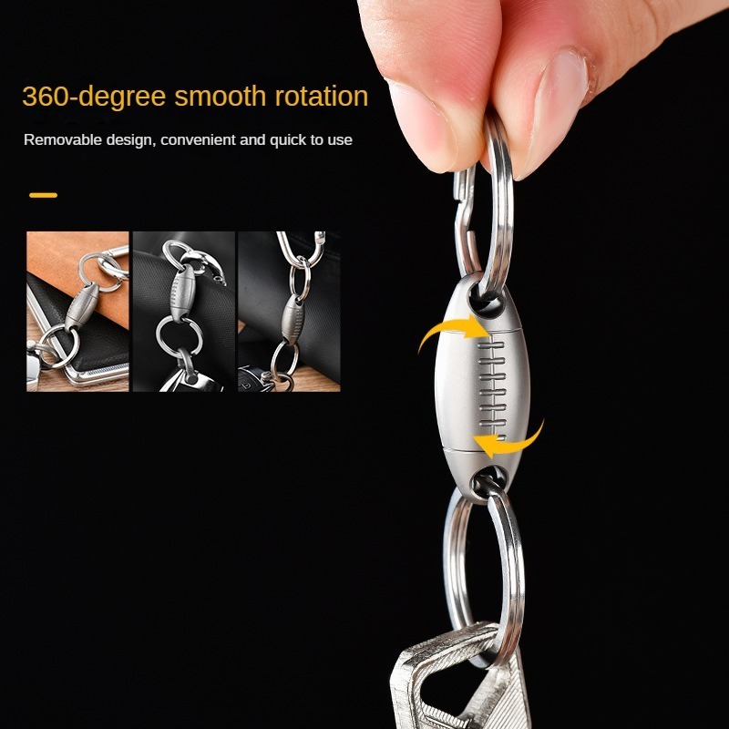 พวงกุญแจรูปทรงรักบี้ไทเทเนียม  - Edc Carry Accessories บทวิจารณ์และราคา
